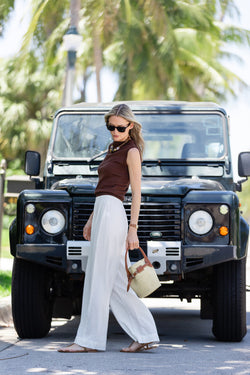 Obe Pant Linen - Blanc. Perfect linen pants for the summer 